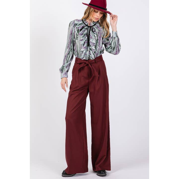 PANTALONI CON CINTURA A VITA ALTA (SP7328) per la vendita all'ingrosso da parte di Sage + Fig