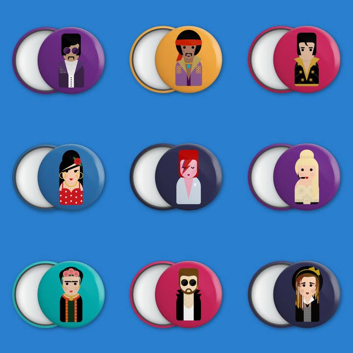 Little Icons colourful pocket mirror - various designs available for wholesale by Hey There Munchquin