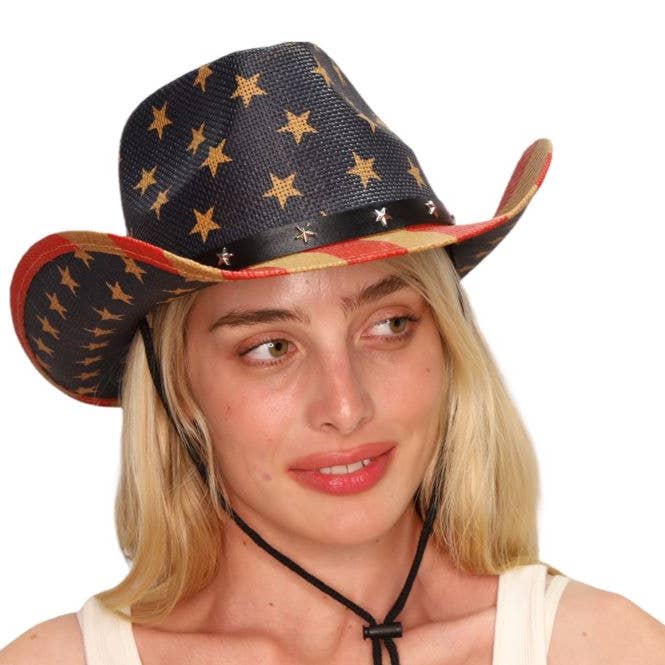 KBW Global Corp. - Wholesale Cowboy Hat - Unisex - Patriotic Cowboy Hat0