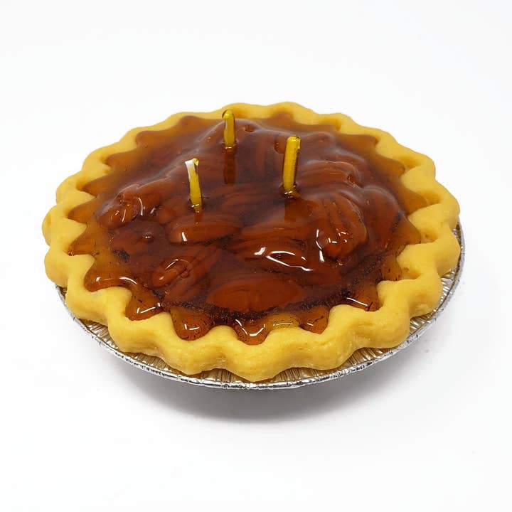Candlelit Desserts - Wholesale Novelty Candle - 5" Pecan Pie Candle1