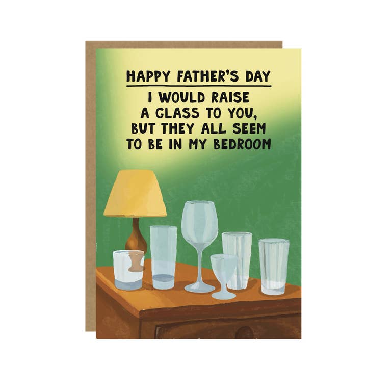 Colección de Cristal - Tarjeta Divertida para el Día del Padre - 4x6 para venta al por mayor de Pickled Prints