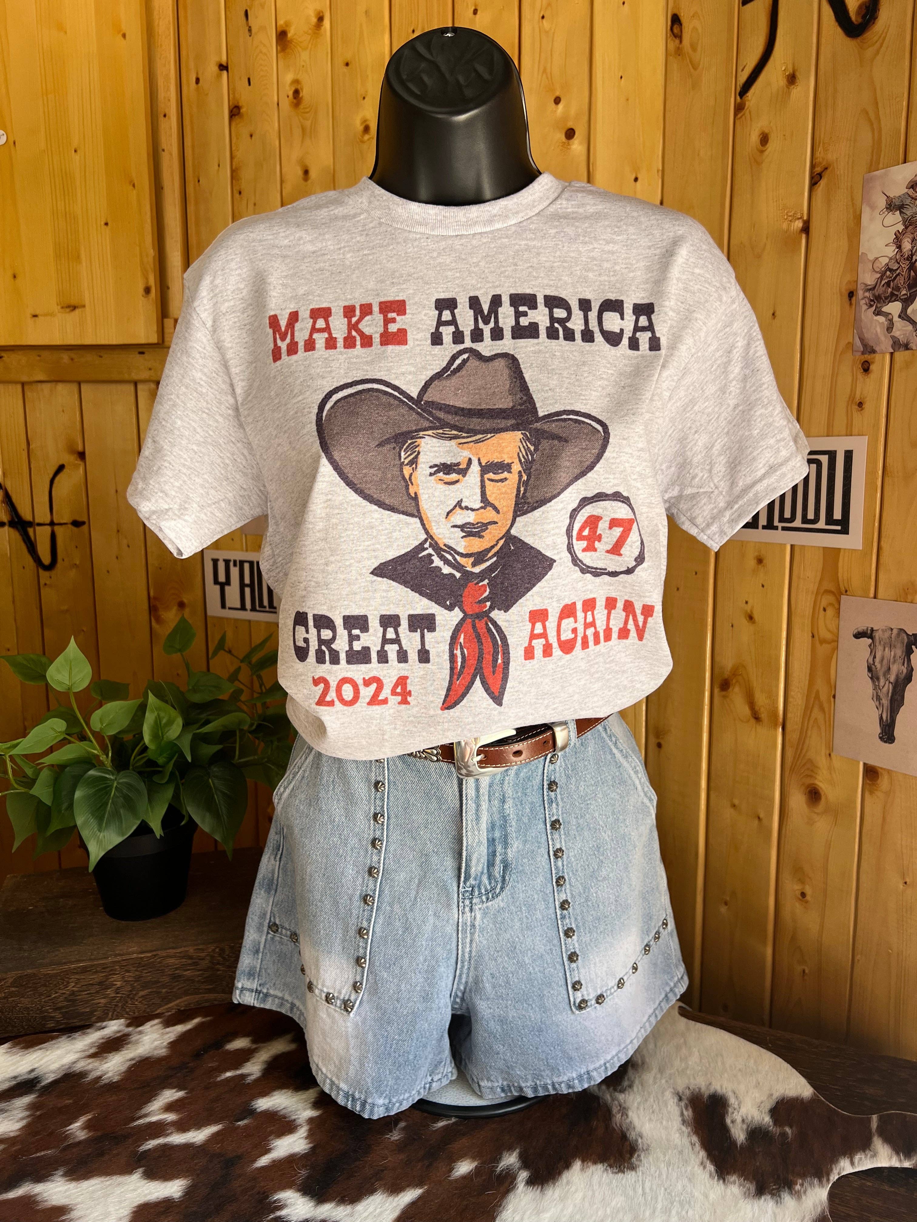 Lost Creek Boutique LLC - Vendita all'ingrosso Maglietta serigrafata - Donna - Maglietta Make America Great Again1