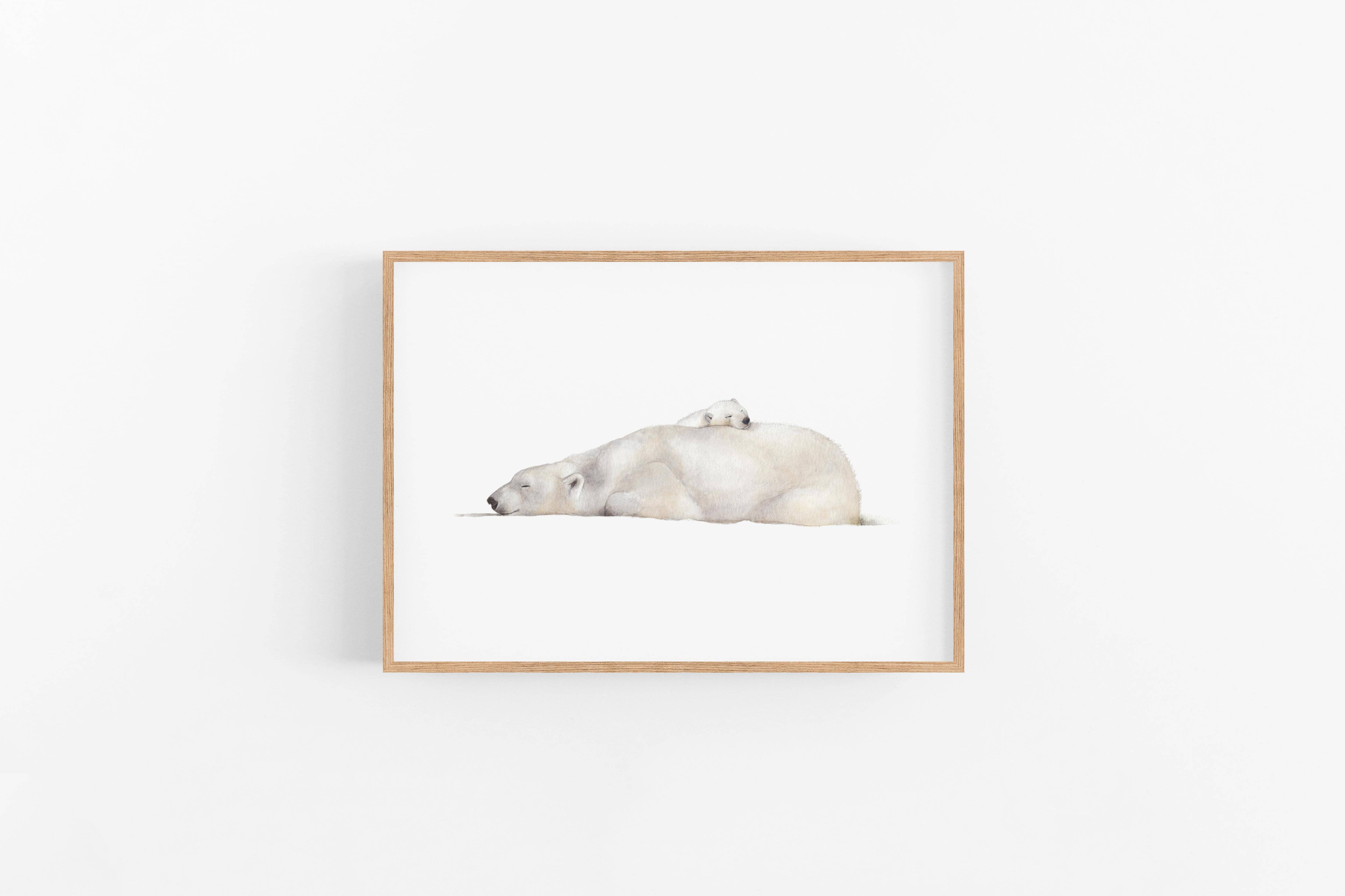 Shiso Paper - Wholesale Art Print - Polar Bear Mother Fine Art Giclee Print