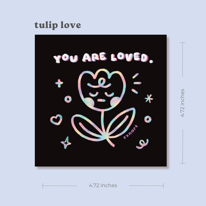 you are loved tulip art print for wholesale by CXN ART