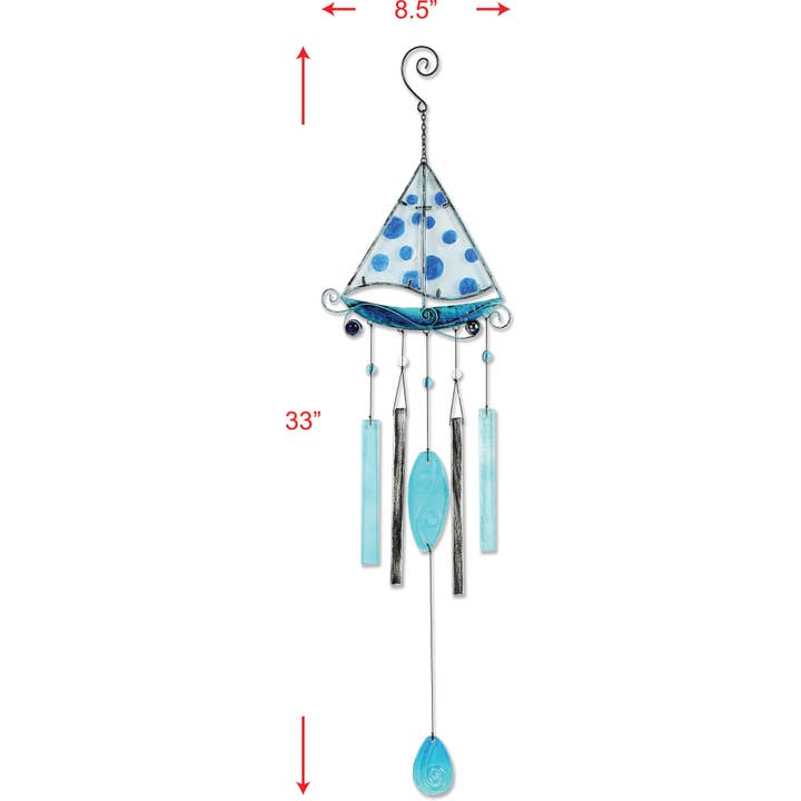 Sunset Vista Designs - Wholesale Wind Chime - Sailboat Wind Chime