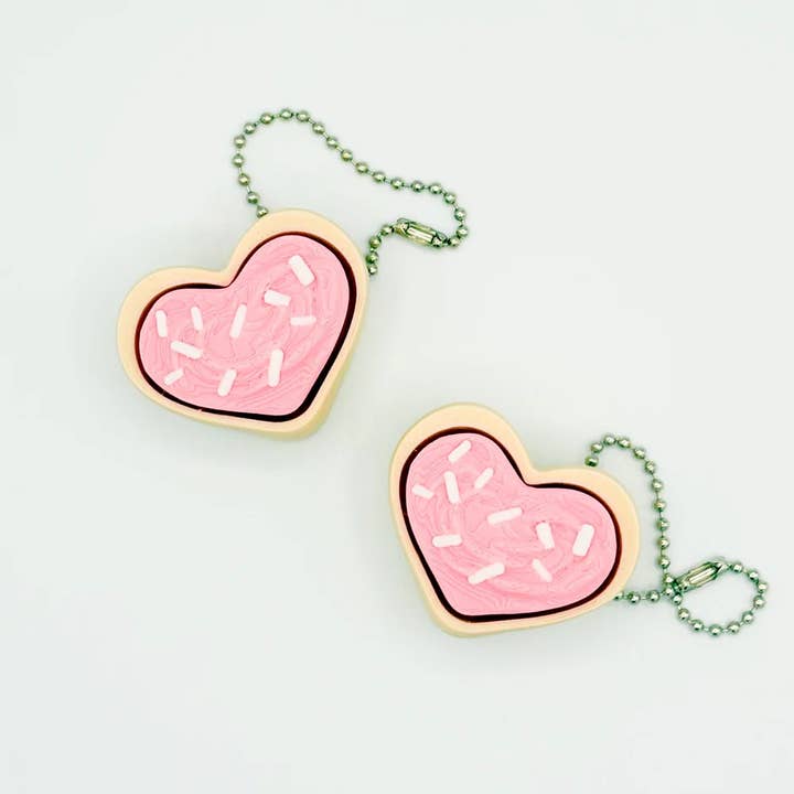 Heart Cookie Fidget Clicker Keychain for wholesale by Prism3D Creations