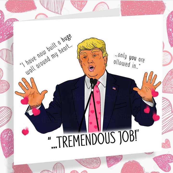 NotNiceThings - Wholesale Valentine's Day Card - Funny Donald Trump Valentines Card | Joke Card, Funny Valent