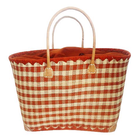 Le comptoir de la plage - Wholesale Beach Bag - "Carreaux Vichy" GM bags assorted pieces per box6
