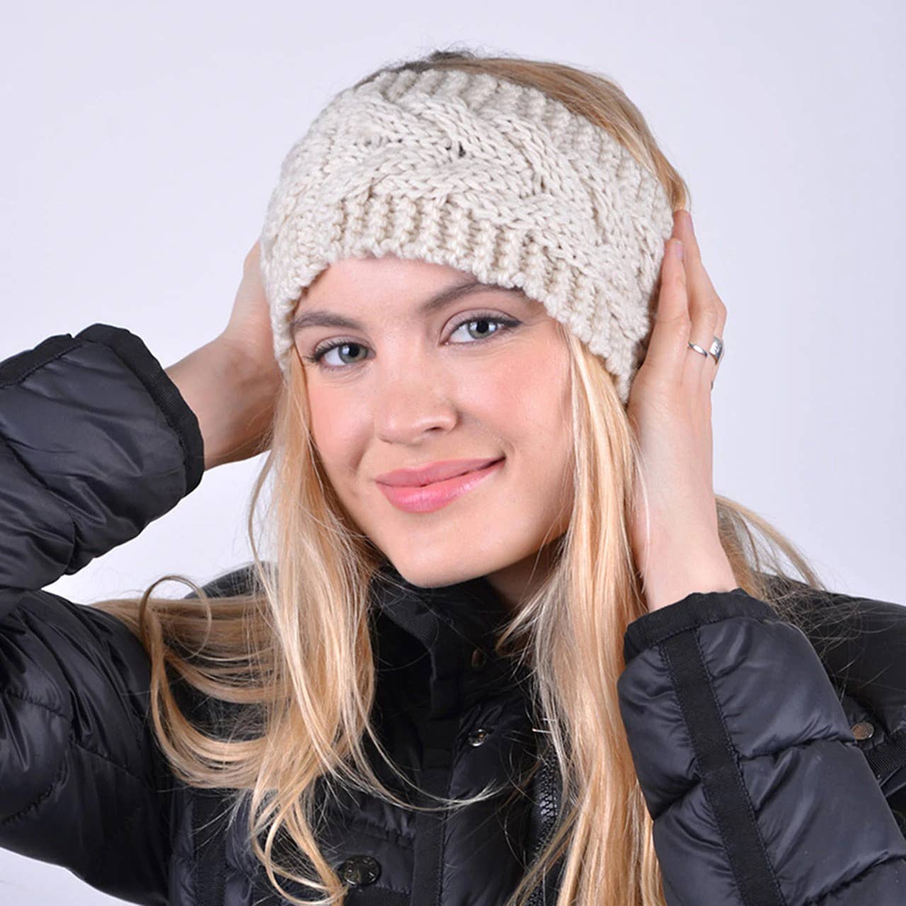 Selini New York - Vente Cache-oreilles – femme - Femme Tricot Hiver Bandeau Oreillette6