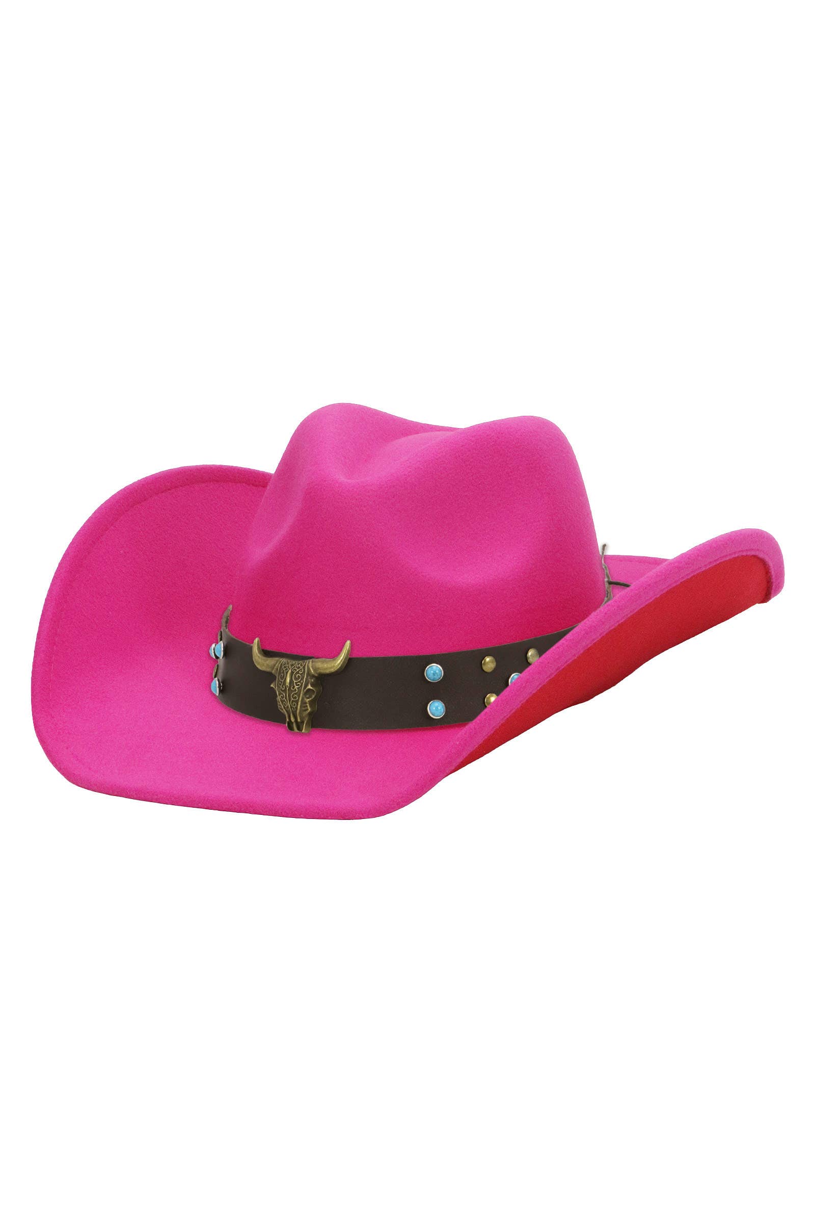 Cap Zone - Vendita all'ingrosso Cappello da cowboy - Unisex - Cappello da Cowboy in Feltro Bicolore Turchese Buffalo5