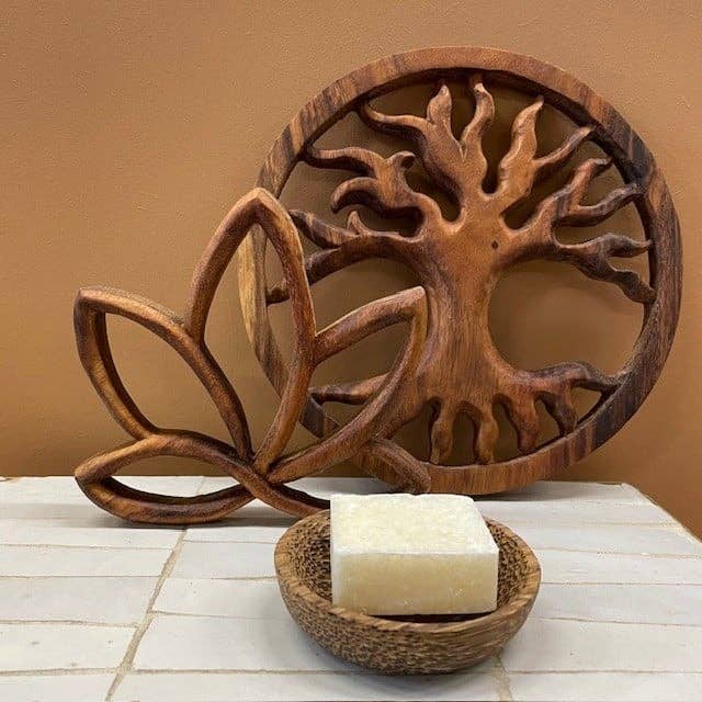 ByBazz - Wholesale Wall Accent - Woodcarving Lotus Geolied4