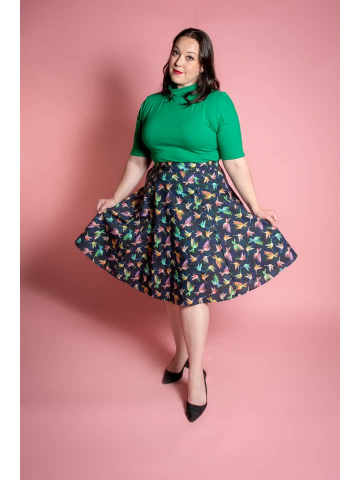 Heart of Haute - Wholesale Skirt - Women's - Twirl Skirt - Hummingbird