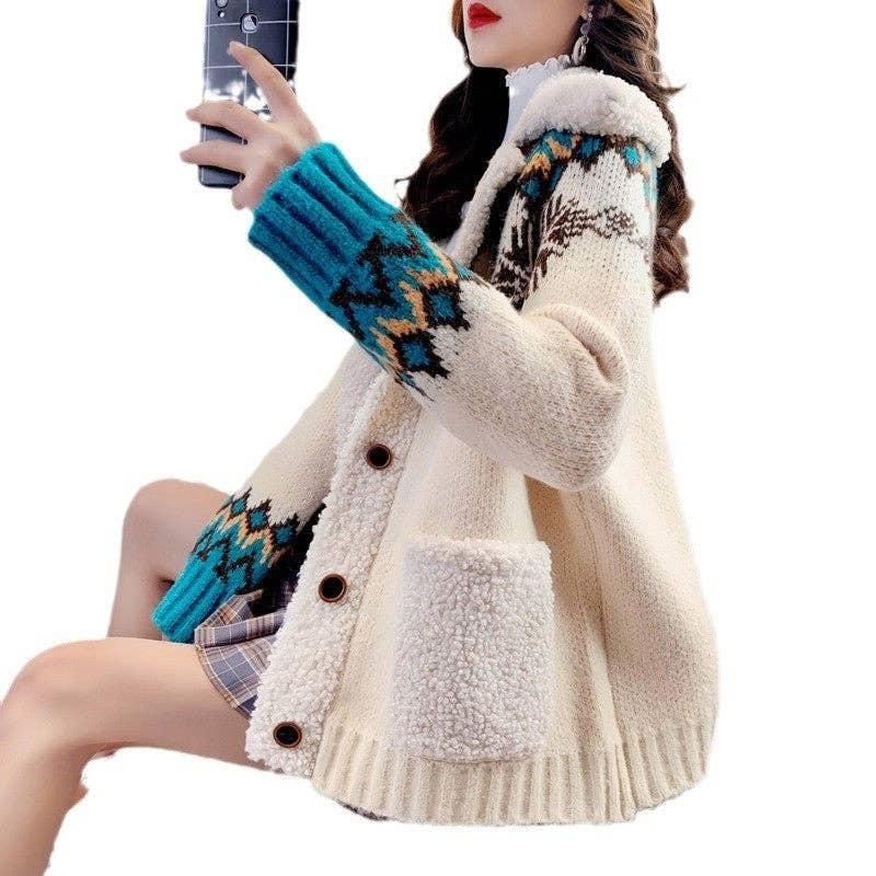 UZ Wholesale Store - Wholesale Cardigan - Women's - Loose Lazy Christmas Sweater Cardigan1