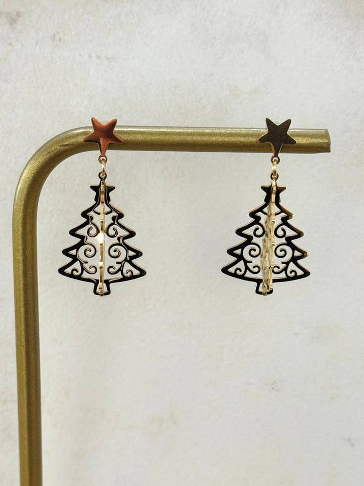 Christmas Tree Earrings for wholesale by Cassette Barcelona