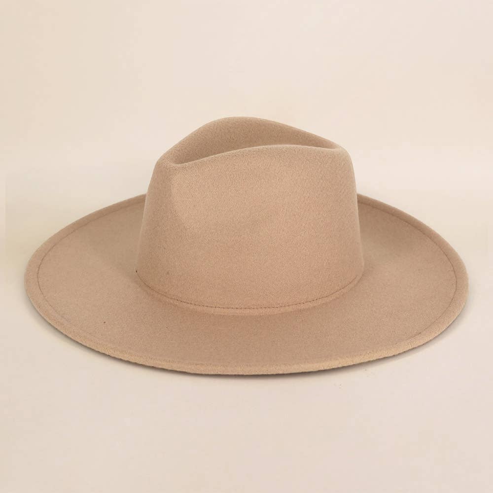 Sensibling Corp. - Vente Chapeau en feutre - femme - Chapeau Fedora à Large Bord Structuré et Solide0