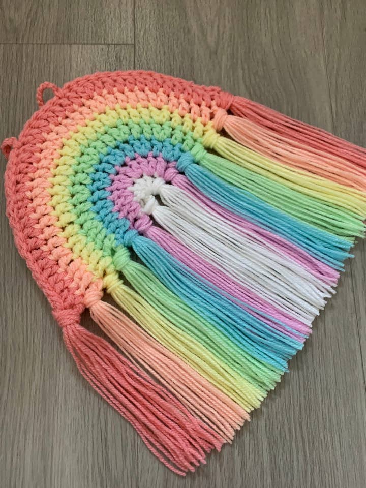 Crochet Pastel Rainbow for wholesale by LOVEBOMBUK