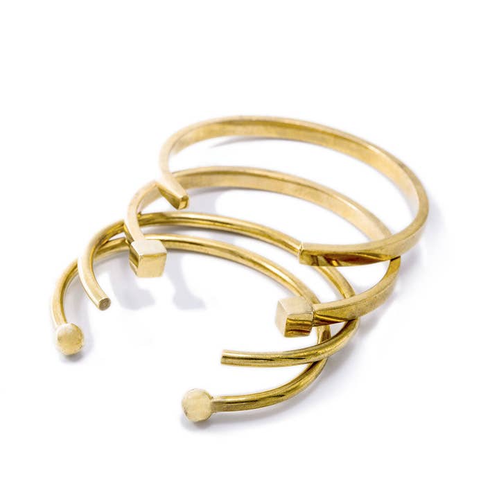 SOKO - Wholesale Cuff Bracelet - Mixed Shapes Stacking Cuffs3