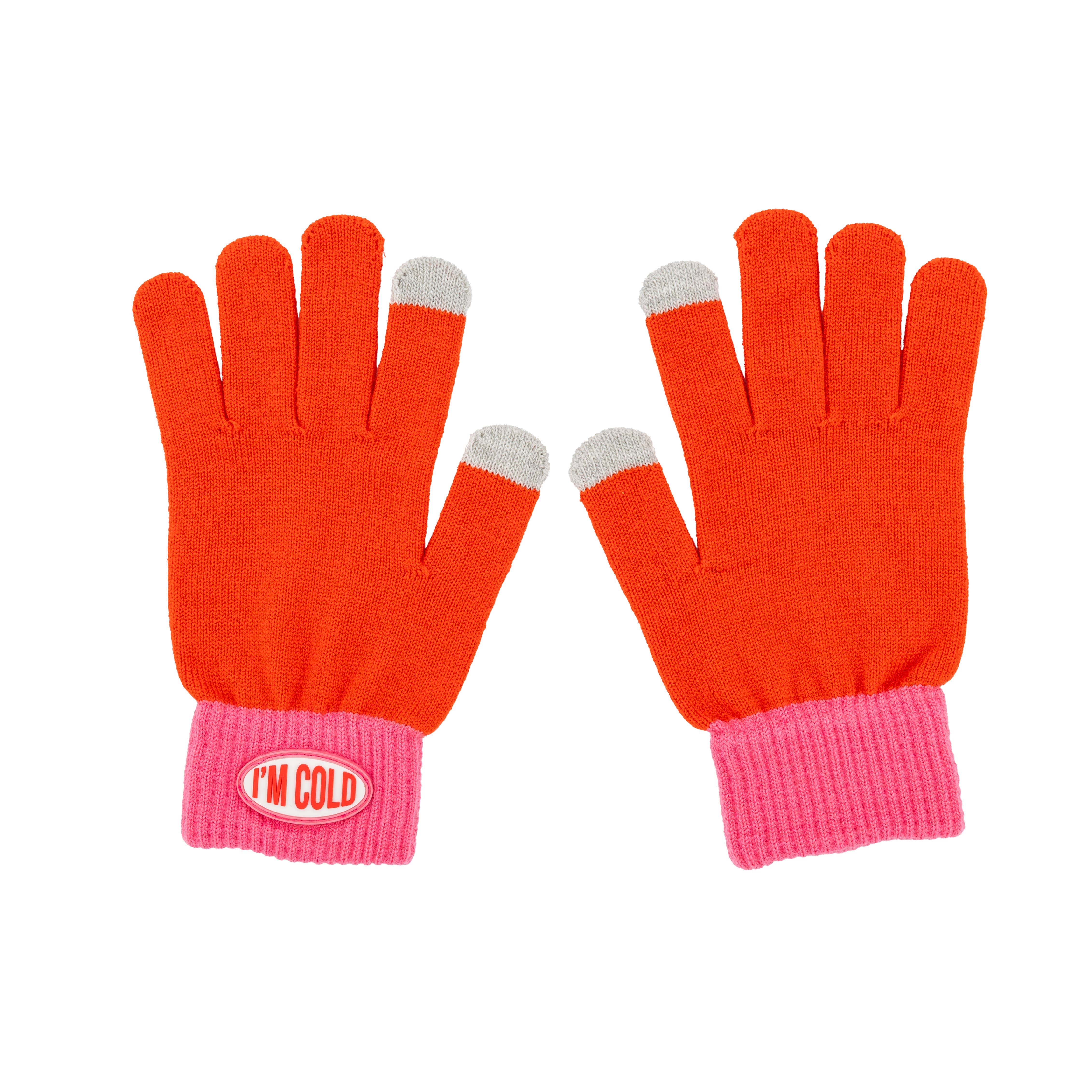 Fisura - Wholesale Beanie - Women's - "I'm cold" pink and red hat and gloves set2