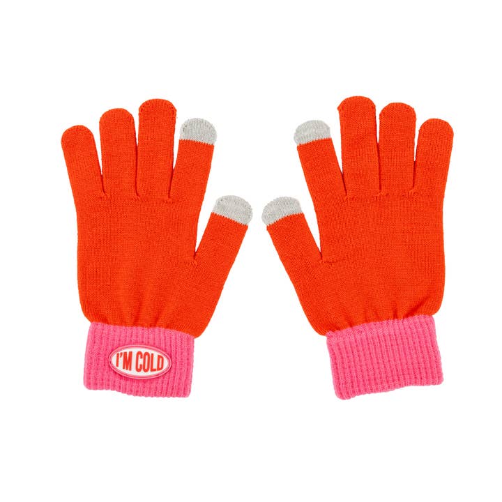 Fisura - Wholesale Beanie - Women's - "I'm cold" pink and red hat and gloves set2