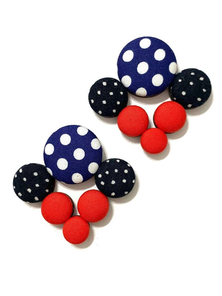 Arrow Earrings- Retro Dot for wholesale by Botón de Azúcar