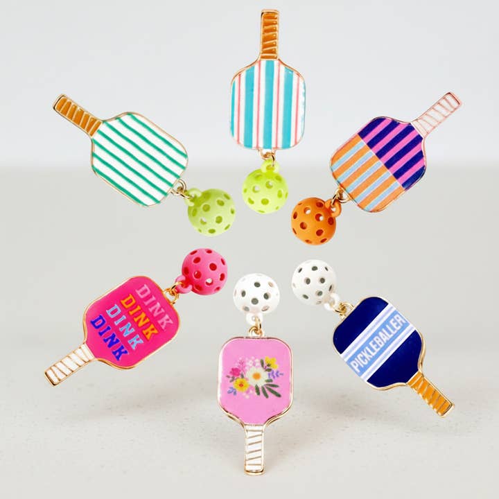 Pickleball-peddel oorbellen voor wholesale door Sensibling Corp.