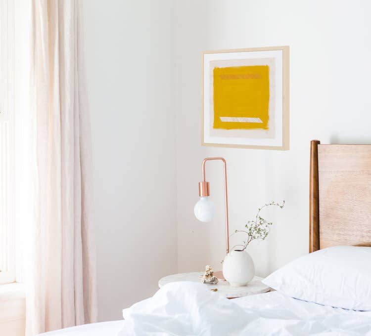 Emily Keating Snyder - Wholesale Art Print - Minimalist Mustard Yellow and Cream Geometric Art Print2