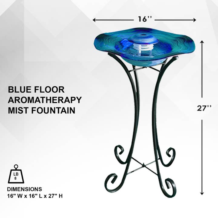 XBrand - Wholesale Electronic Diffuser - XBrand Blue Floor Aromatherapy Mist Fountain/Aroma Diffuser