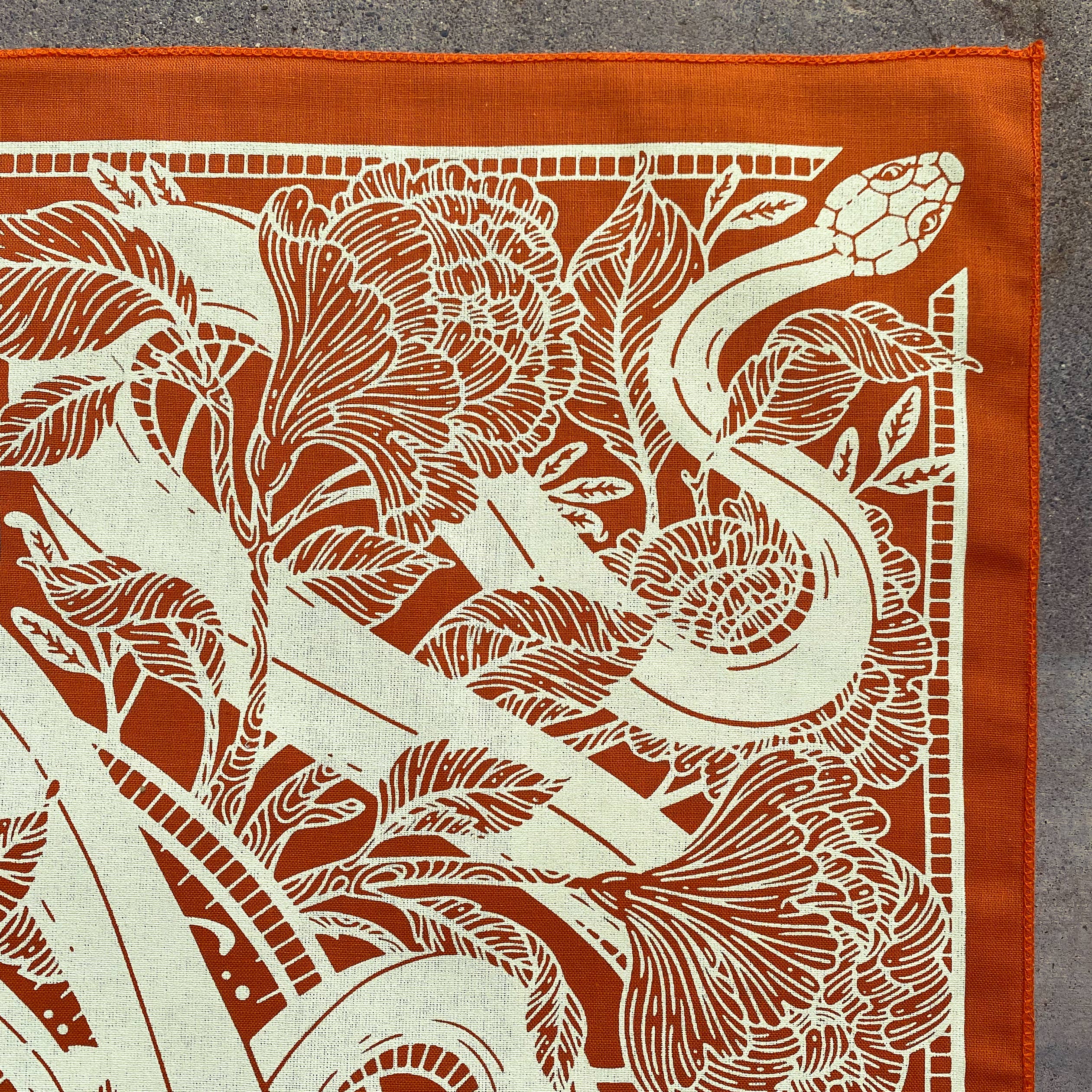 Kate O'Hara - Wholesale Bandana - Women's - Marigold Floral Snake Bandana3