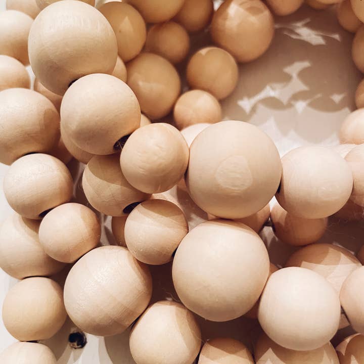 Rustiek - Vendita all'ingrosso Bandierine/Ghirlande - Ghirlanda di perline in legno1