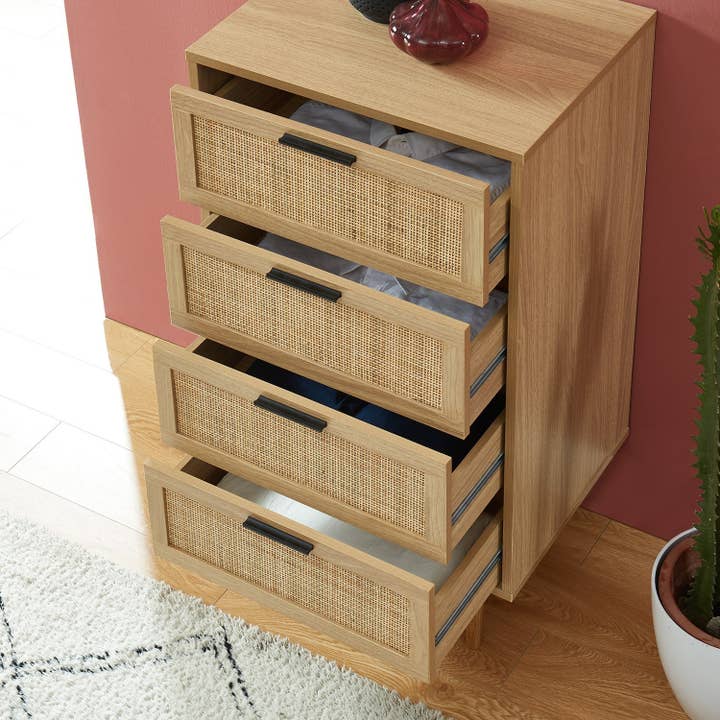 BAITA - Wholesale Bedroom Furniture - AMANA rattan cane 4-drawer chest