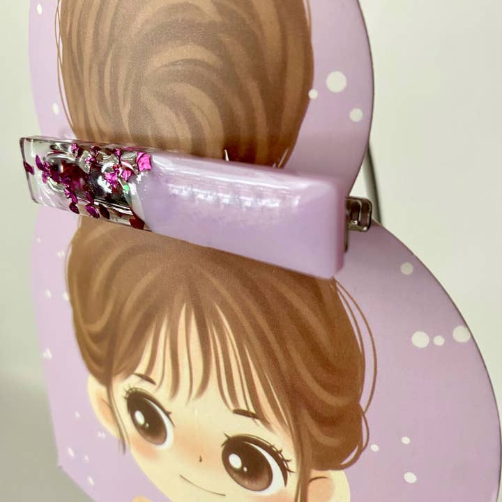 Pince à cheveux Lavender Sparkle Bar pour la vente par GRL PWR Jewelry