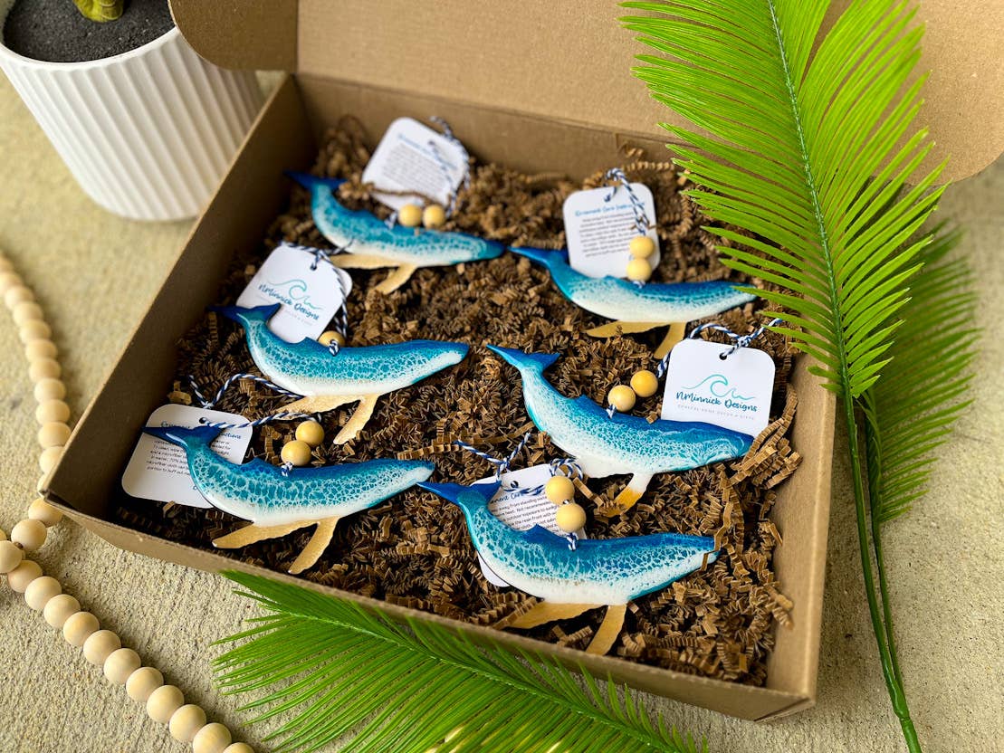 NMinnick Designs - Wholesale Ornament - Humpback Whale Beach Ornament1