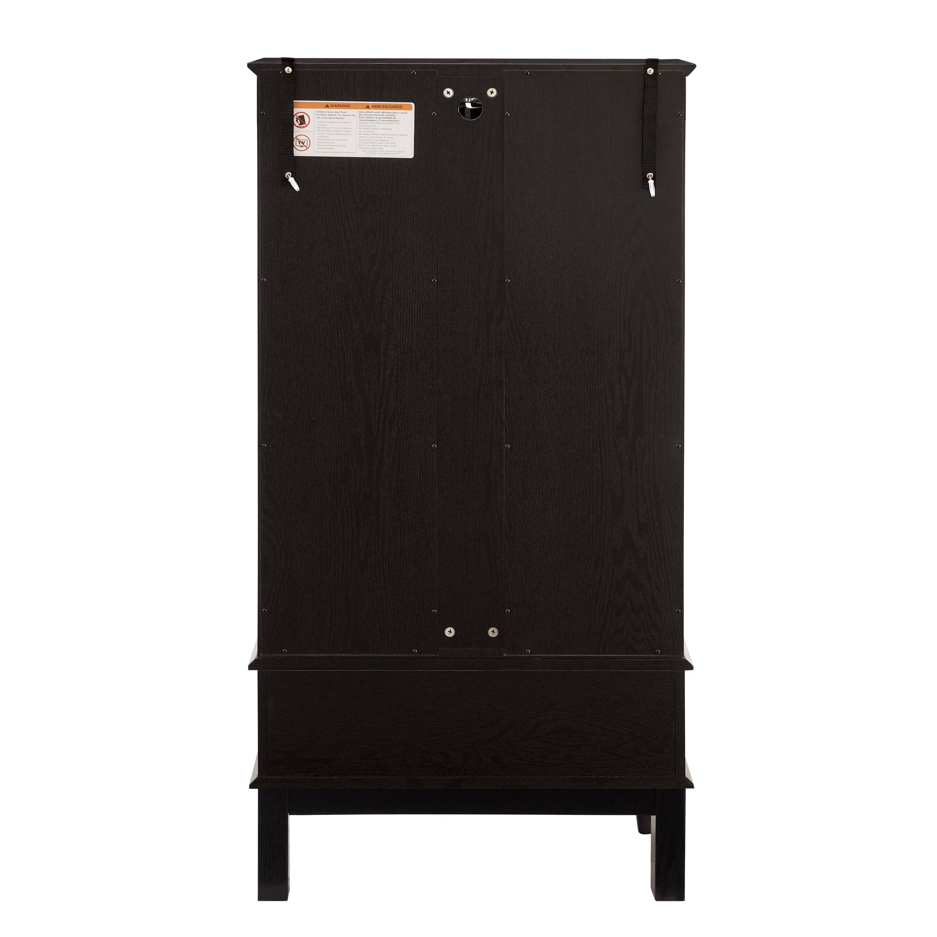 39F Inc. - Wholesale Cabinet - Black Lighted Curio Cabinet (2 Glass Doors, LED Lights )16