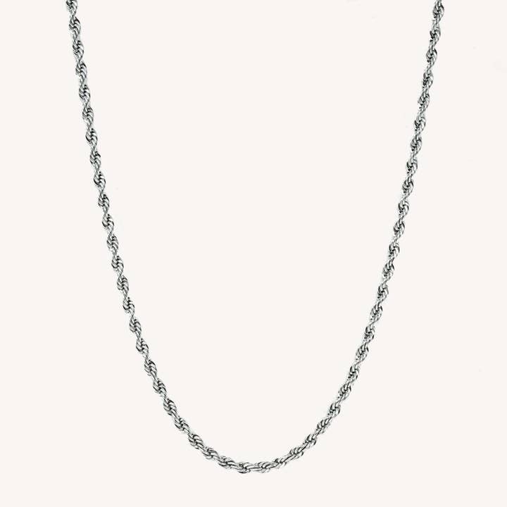 Corrente de Corda Ethos Ouro Branco por atacado de Avra Artifacts