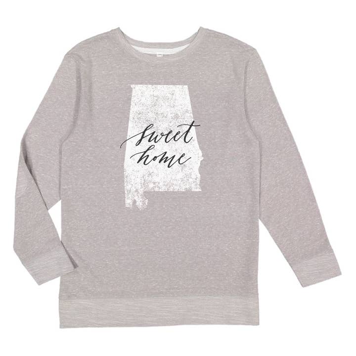 Sweet Home Alabama Long Sleeve Elbow Patch Pullover for wholesale by Green Pea Press