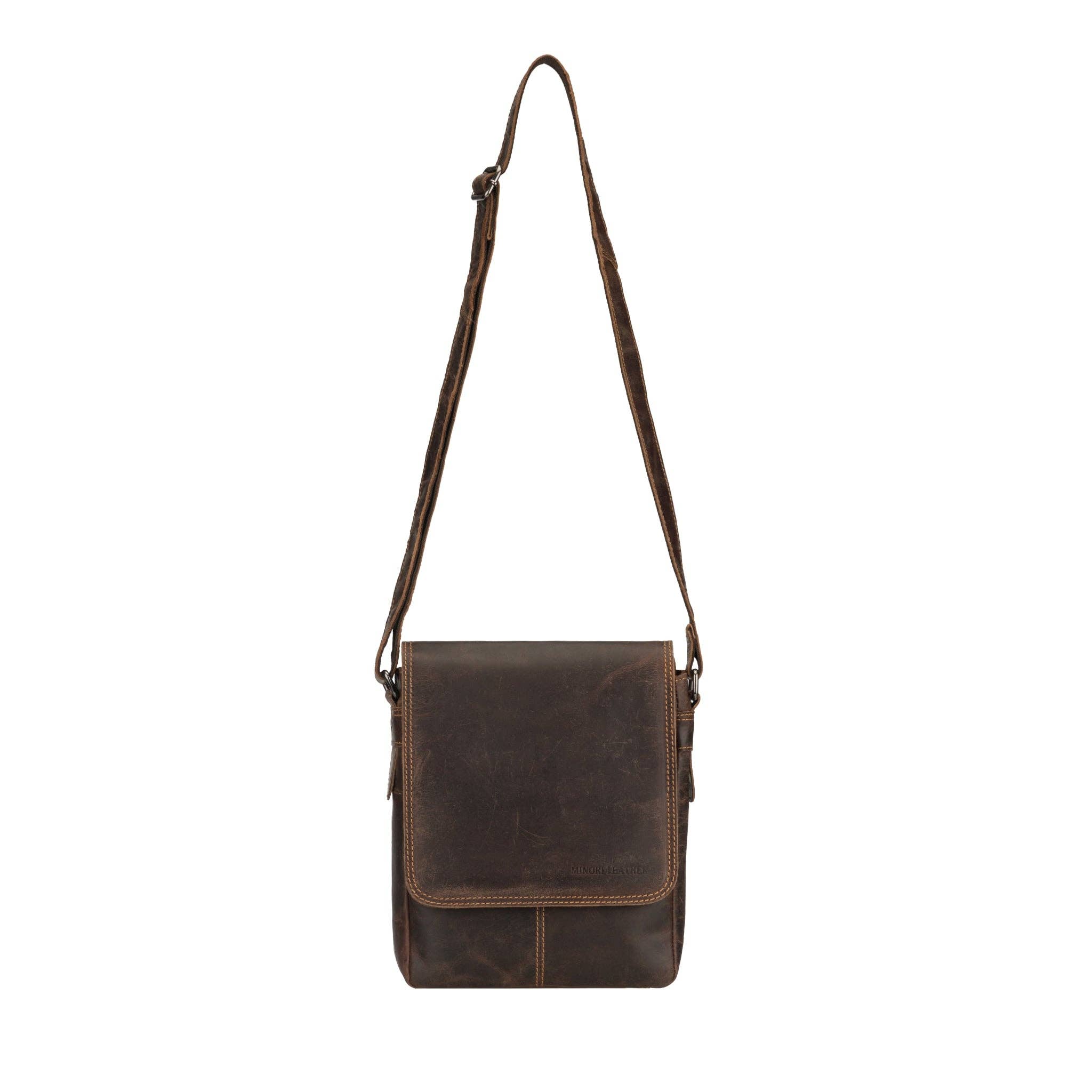 Minori Leather - Wholesale Messenger Bag - Unisex - Halifax Leather Crossbody Bag – Unisex – Brown6