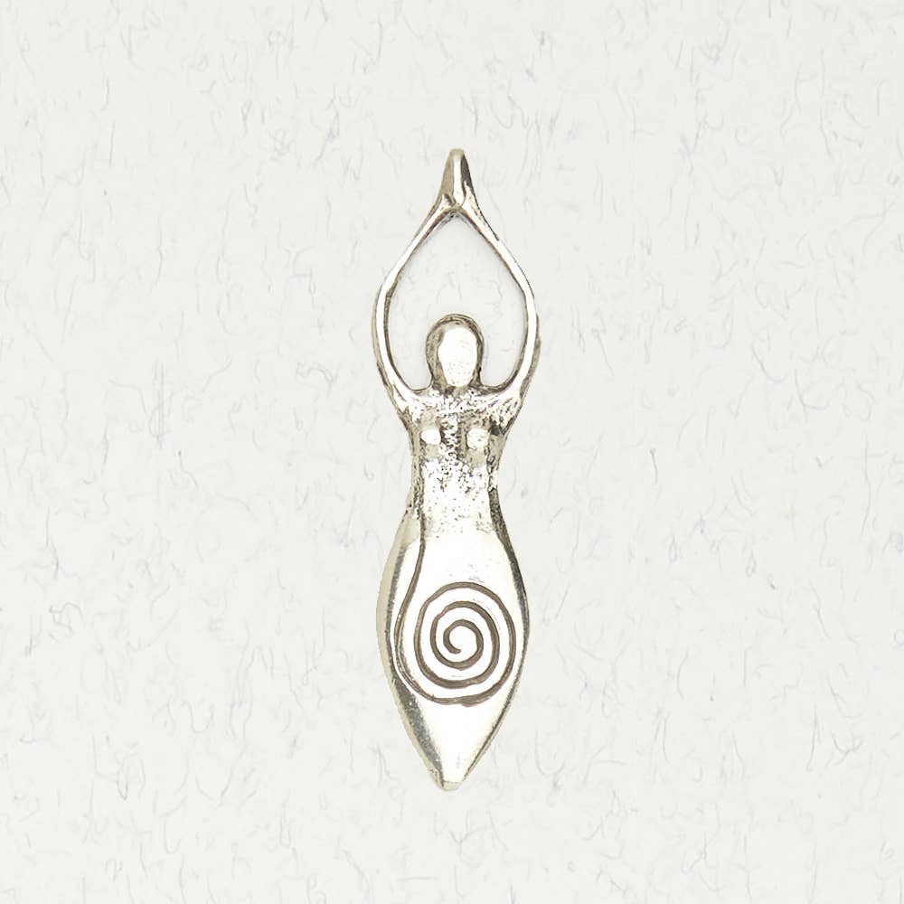 Nirvana LLC - Wholesale Individual Charm/Pendant - Goddess Pewter Pendant Necklace - Spiral Goddess