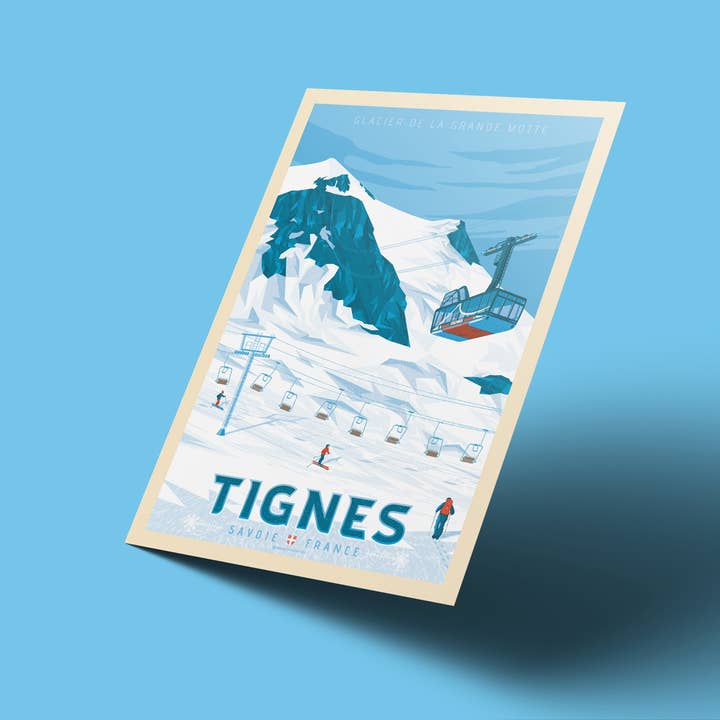 Olahoop Travel Posters - Wholesale Poster - Tignes Savoie Ski Resort Travel Poster - France4