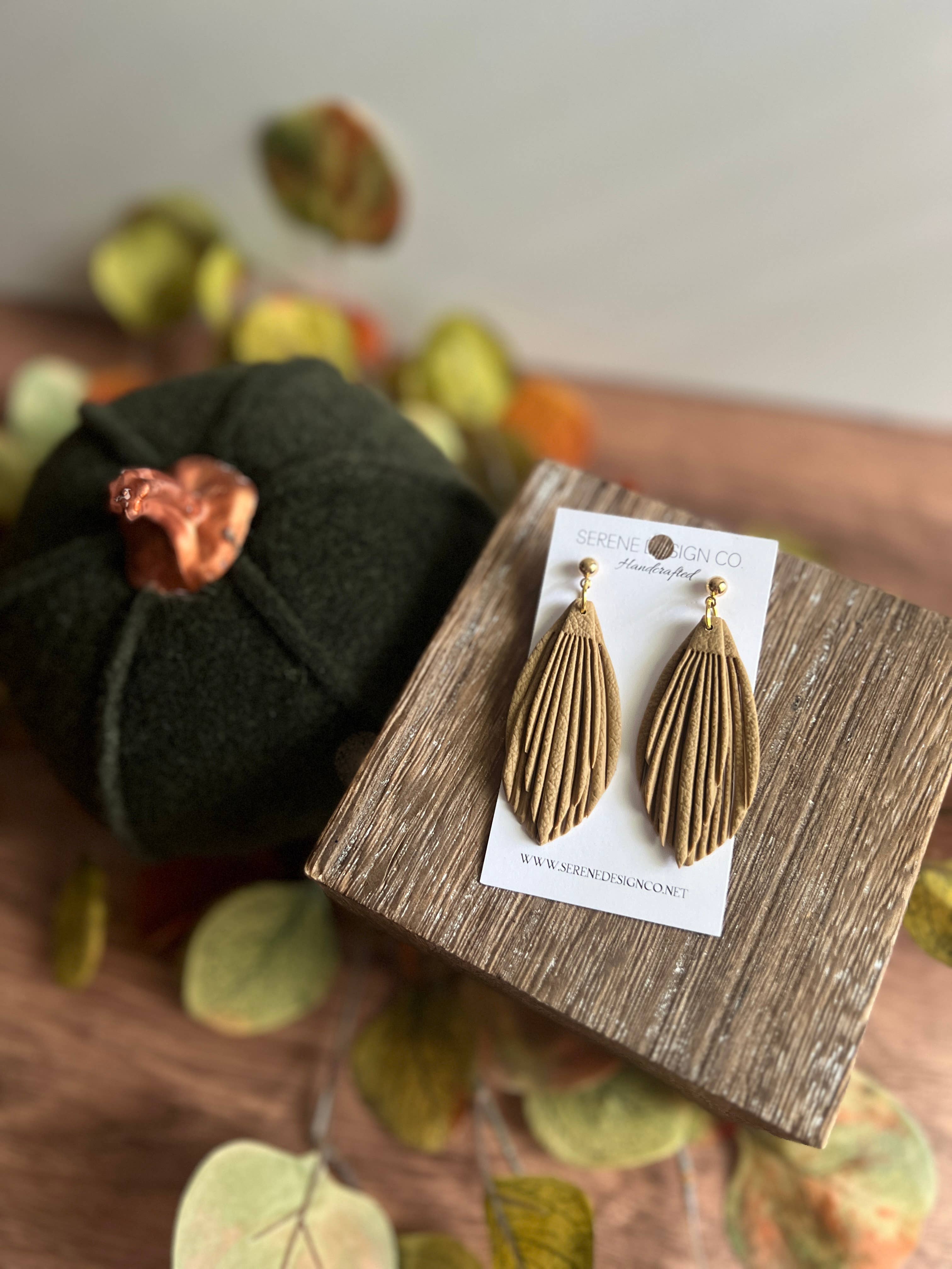 Serene Design Co. - Wholesale Dangle Earrings - Leather Dupe Fringe Statement Earrings6