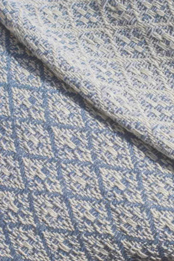 Chicoração - Wholesale Scarf - Women's - 100% Cotton Scarf - Flower Blue Denim0