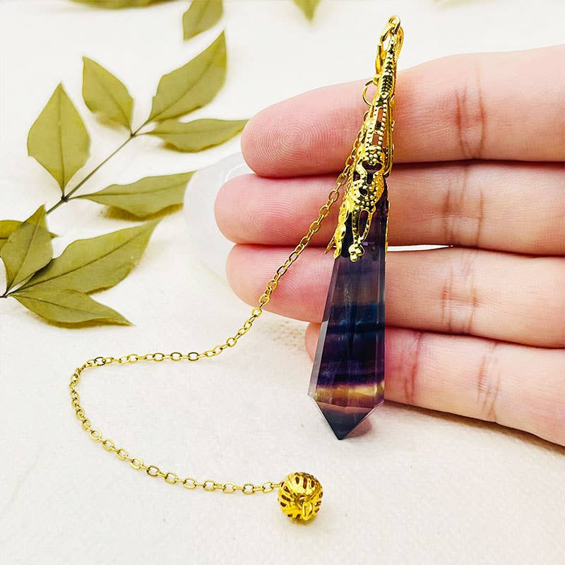 GemMeet – Großhandel Spiritueller Stein/Kristall – Fluorit-Pendulum zur Angstlinderung9