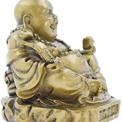 Mandala Crafts - Vente Figurine décorative - Petite statuette de Bouddha en or pour cadeau de décoration intérieure1