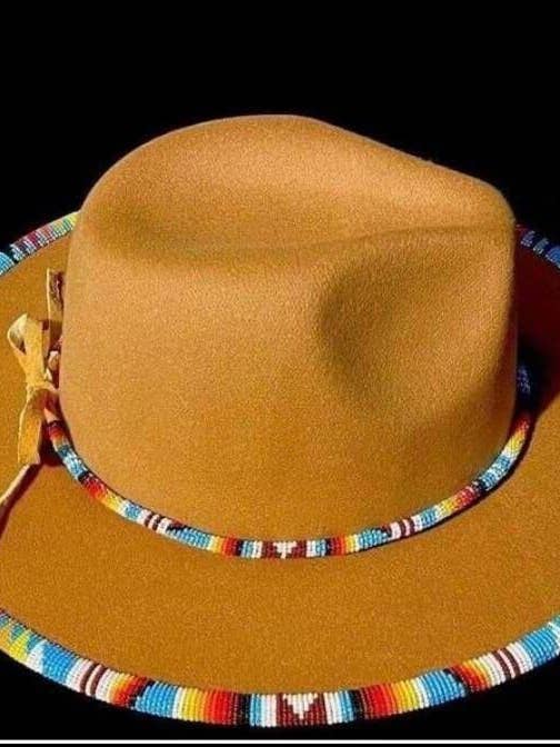 Handmade Beaded Maasai Fedora & Cowboy Hat Free Shipping for wholesale by Delight merchants