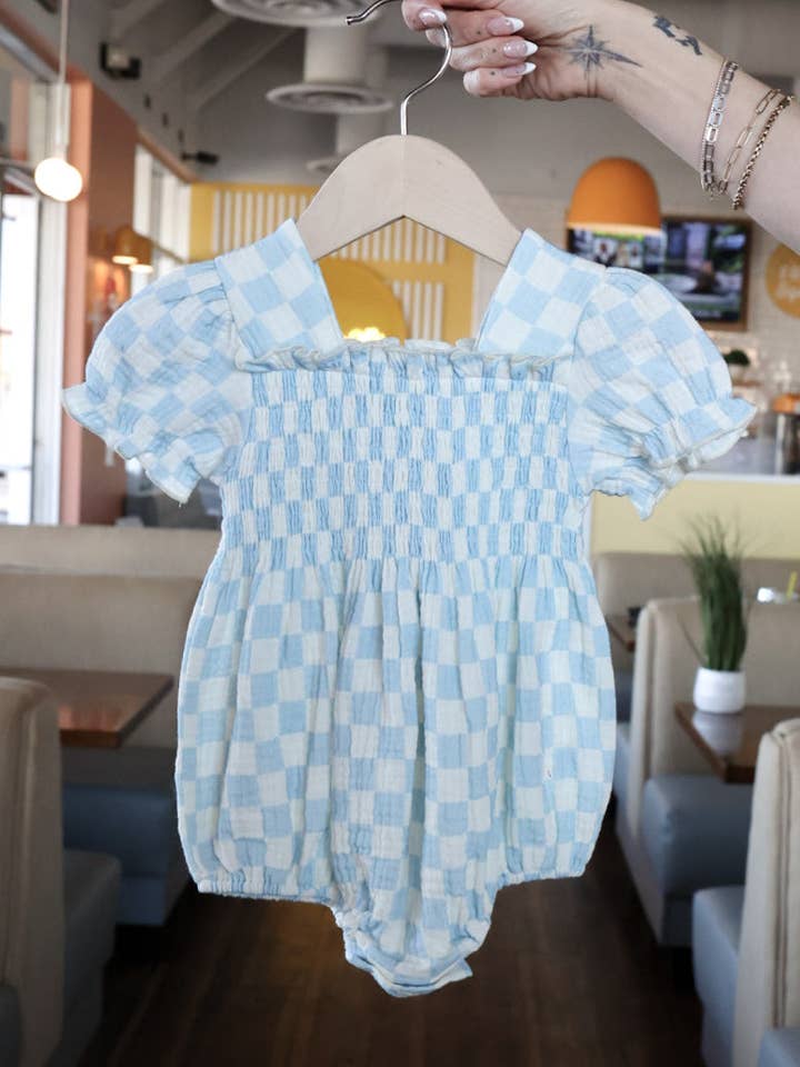 Pagliaccetto in Mussola Arricciata | Controllo Mattutino per la vendita all'ingrosso da parte di Forever French Baby