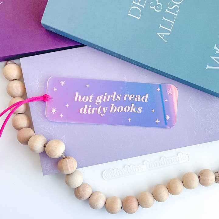 Between The Ink - Wholesale Bookmark - Hot Girls Read Dirty Books - Shiny Iridescent Bookmark
