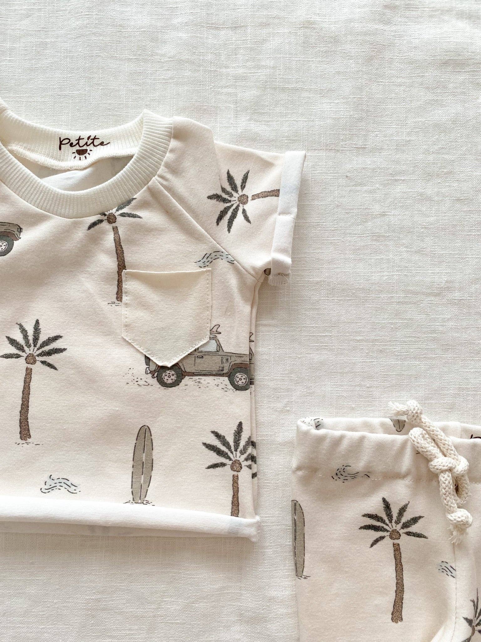 PETITE EvelinaApparel - Wholesale T-Shirt - Baby - Baby jersey t-shirt / cars & palm trees2
