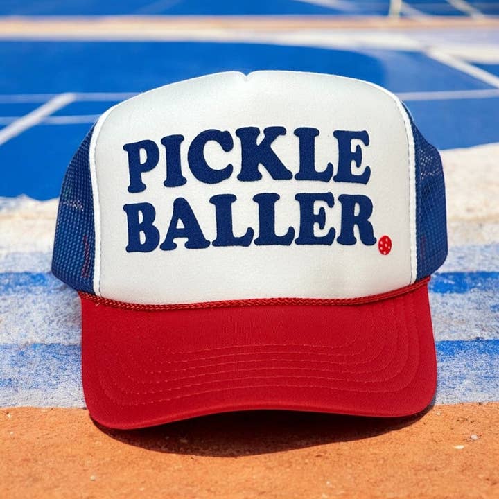 Littlebrightbird - Wholesale Trucker Hat - Unisex - Pickleballer - Red.White.Blue Trucker Hat2