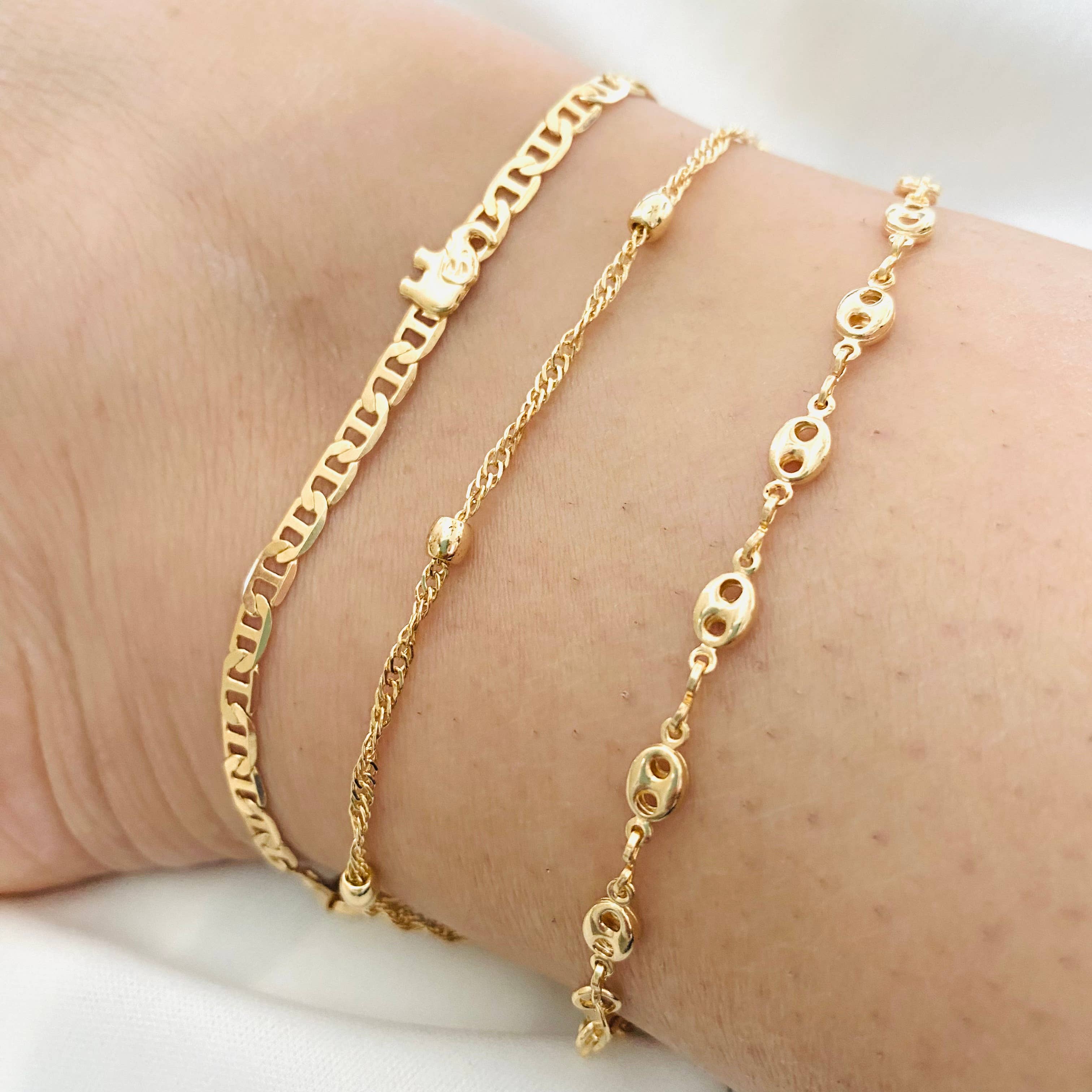 Housegoldjewelry - Wholesale Enkelbandje - Enkelbandje met olifant, enkelbandje met kralen, enkelbandje met puf link,8