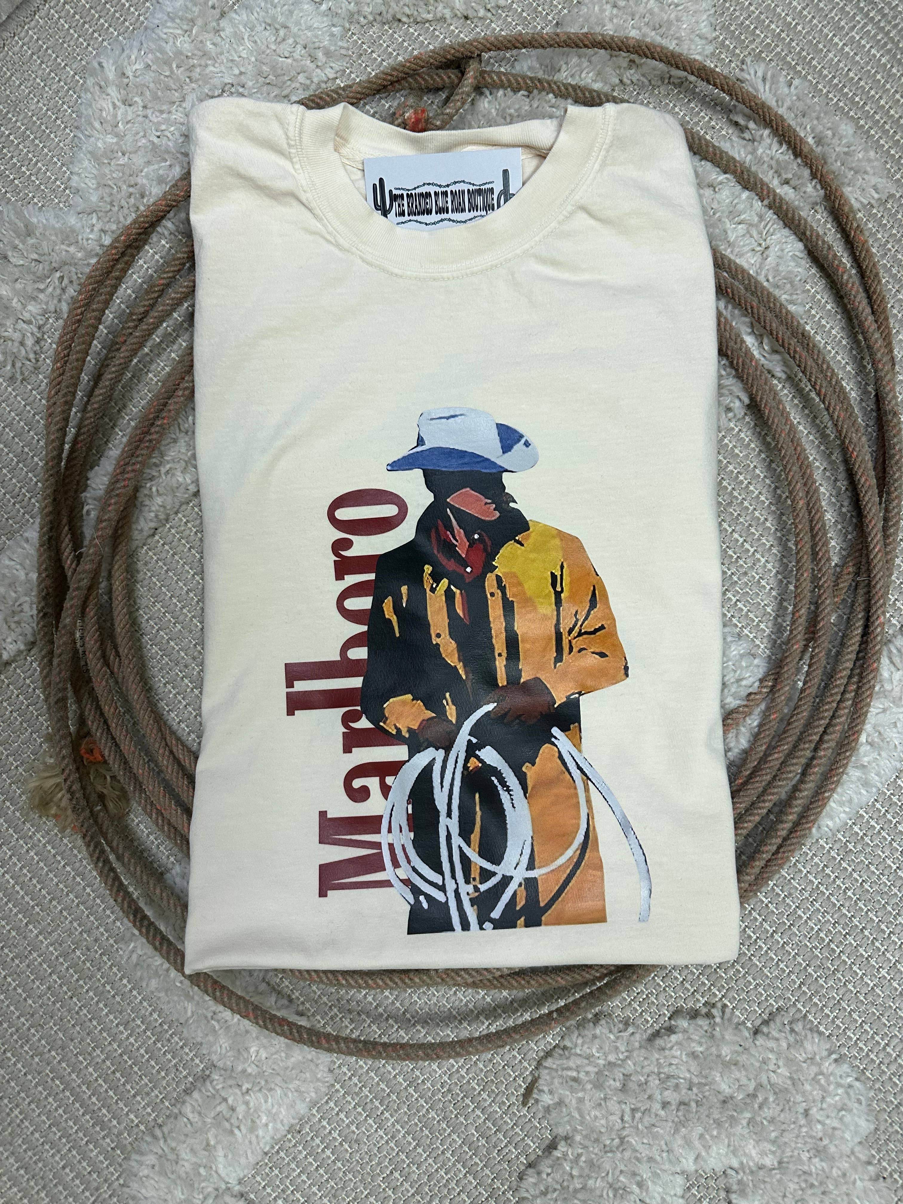 The Branded Blue Roan - Wholesale Screen Printed T-Shirt - Women's - Cigarette Cowboy Graphic3