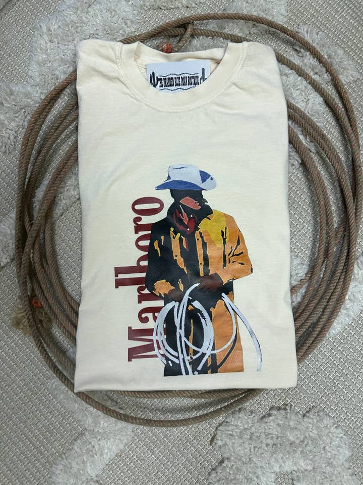 The Branded Blue Roan - Wholesale Screen Printed T-Shirt - Women's - Cigarette Cowboy Graphic3